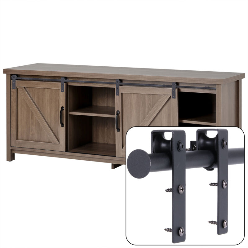 foto del prodotto jn.songs mini binario per porta scorrevole, hardware kit di guida per porta scorrevole per porta appesa, armadio di stoccaggio, mobili tv, armadi