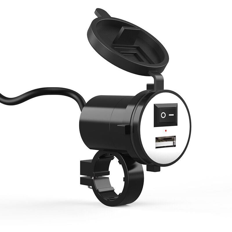 foto del prodotto cyslmuk caricabatterie usb impermeabile per moto 12v, caricabatterie usb impermeabile per moto 5v 2.1a caricabatterie rapido per moto per ricarica