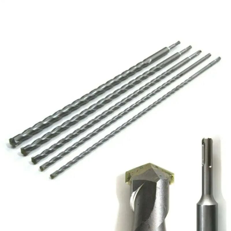 foto del prodotto punte sds plus per trapano martello demolitore 5pz tassellatore 600mm 60cm muro