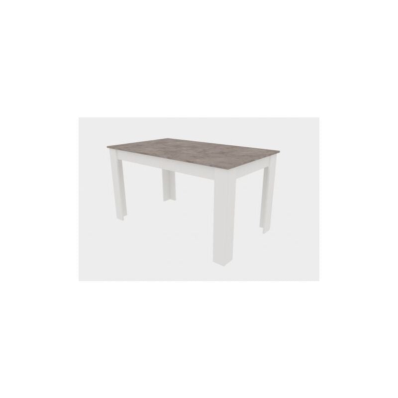 foto del prodotto tavolo fisso 138x80xh75cm cemento bianco