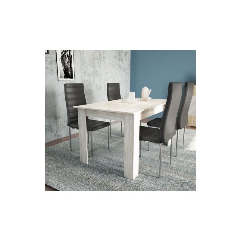 foto del prodotto tavolo fisso 110x80xh75cm frassino bianco