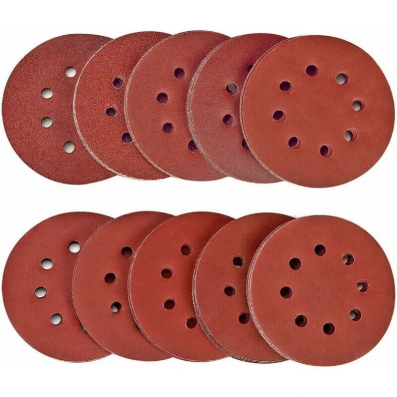 foto del prodotto cyslmuk confezione da 100 dischi abrasivi 40 80 120 180 320 400 600 800 1500 2000 dischi abrasivi misura 125 mm ideali per