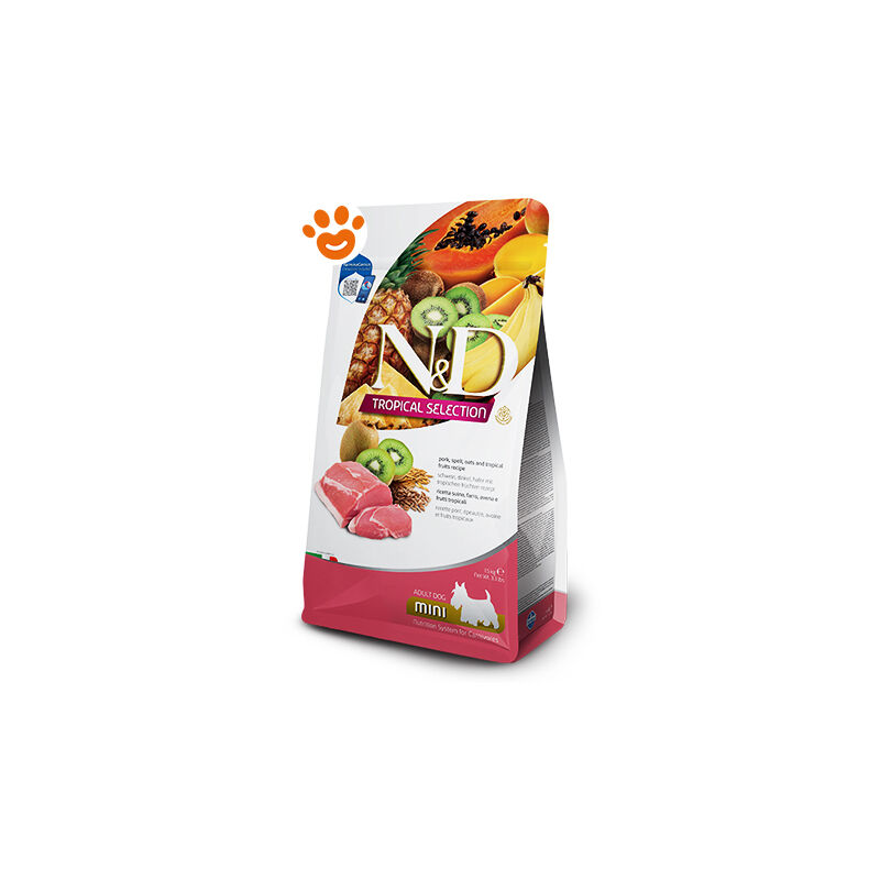foto del prodotto dog n d tropical adult mini maiale dog n d tropical adult mini maiale sacco da 5 kg farmina