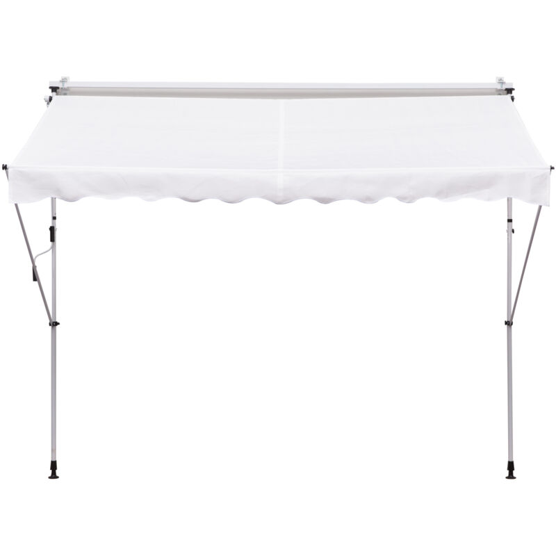 foto del prodotto tenda da sole 3x1.5m telescopica a parete avvolgibile bianco outsunny