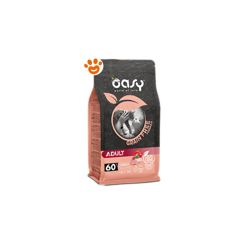 foto del prodotto oasy cat grain free adult tacchino cat grain free adult tacchino sacco da 7,5 kg