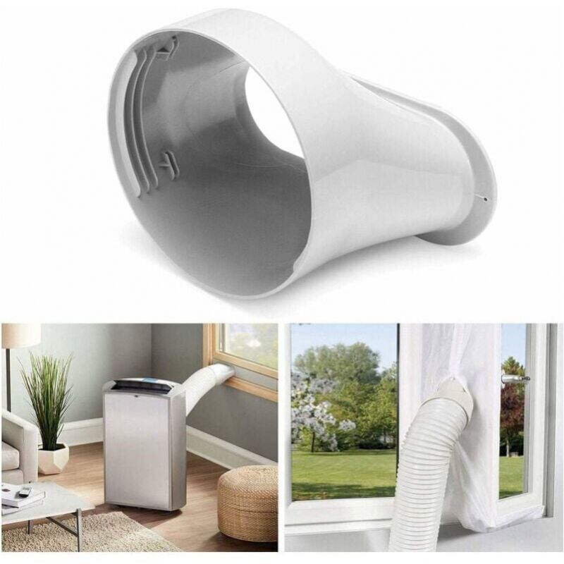 foto del prodotto cyslmuk adattatore tubo flessibile finestra condizionatore aria interfaccia porta piatta 15cm, piastra adattatore finestra connettore tubo finestra