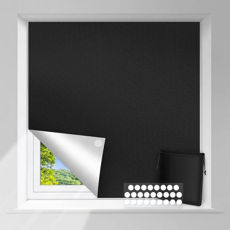 foto del prodotto fortuneville tenda oscurante per finestra, tenda oscurante termica portatile, materiali neri, tende oscuranti per finestra, 300 x 150 cm, da