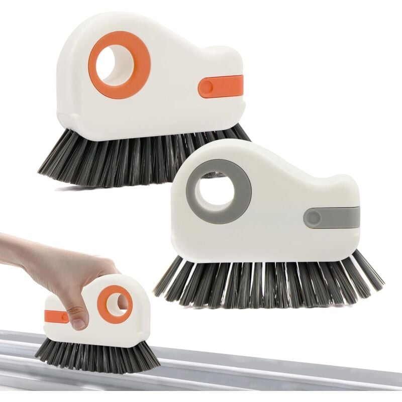 foto del prodotto fortuneville spazzola per scanalature per la pulizia delle finestre strumento portatile multifunzionale 2 in 1 per la pulizia degli angoli di