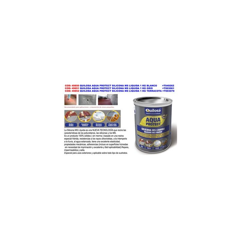 foto del prodotto quilosa aquaprotec 1k silicone liquido impermeabile bianco 10043741