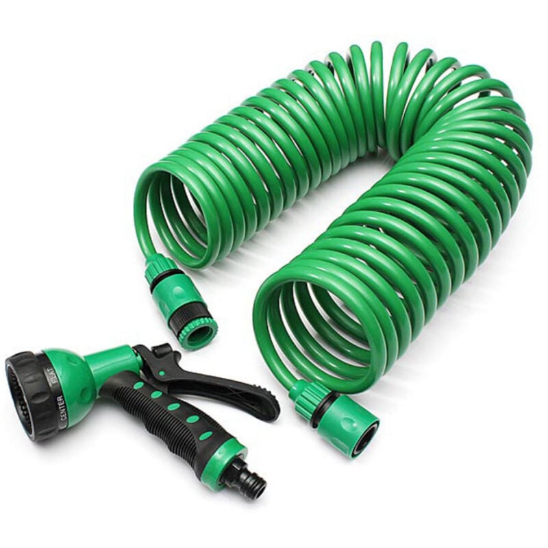 foto del prodotto tubo flessibile da giardino a spirale espandibile telescopico tubo eva da 15 m pulizia del giardino patio tubo flessibile da giardinaggio