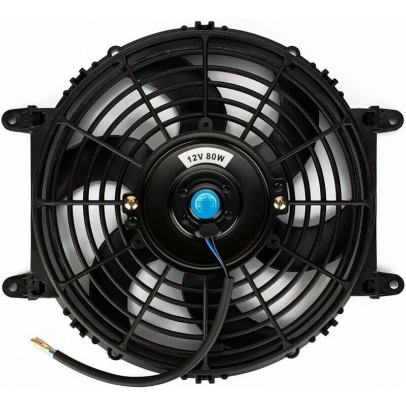foto del prodotto ventola di raffreddamento elettrica universale da 28 cm ventola radiatore 12 v pale ventola motore 80 w kit di montaggio