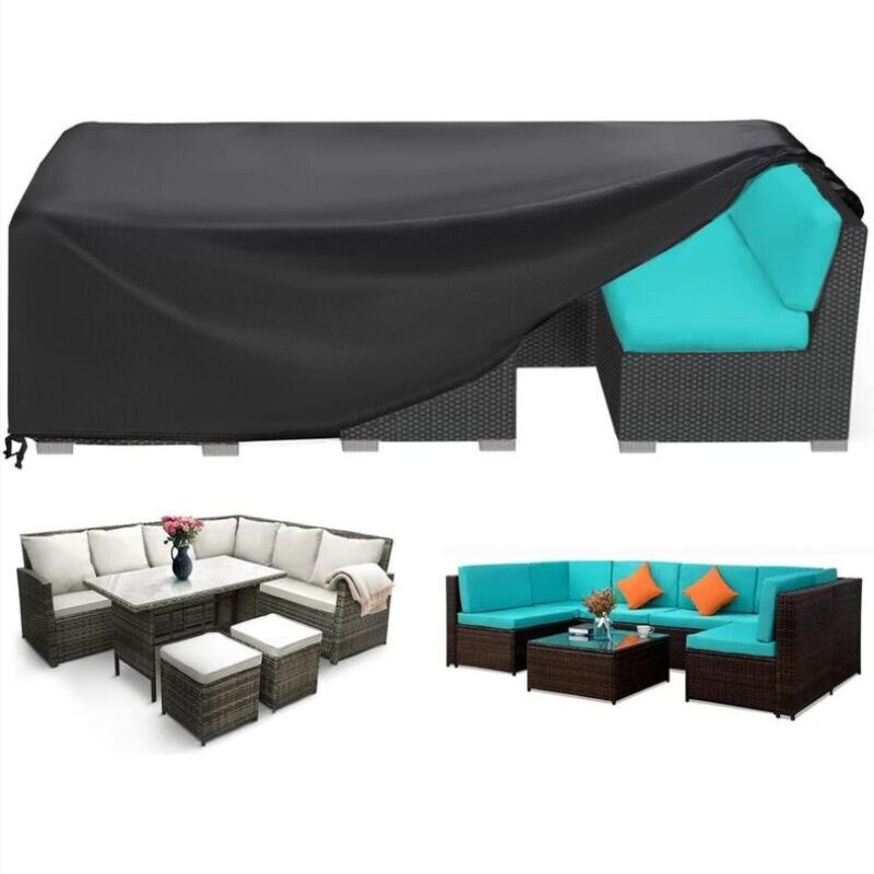 foto del prodotto fortuneville copertura per mobili da giardino in tessuto oxford 420d impermeabile nero 250 x 250 x 90 cm 