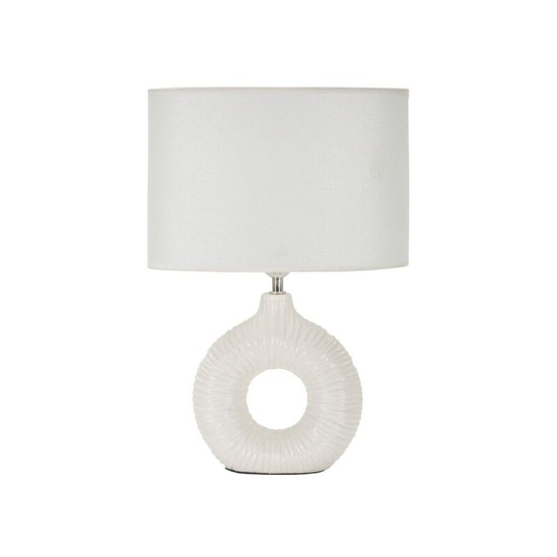 foto del prodotto mitepek lampada da tavolo seta bianca cm 28,5x15x43