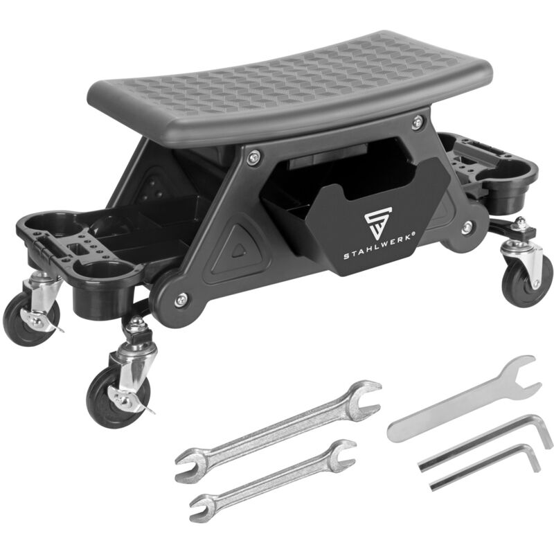 foto del prodotto sgabello da officina wrs 185 con portata di 185 kg sedile da officina sgabello rotante stahlwerk