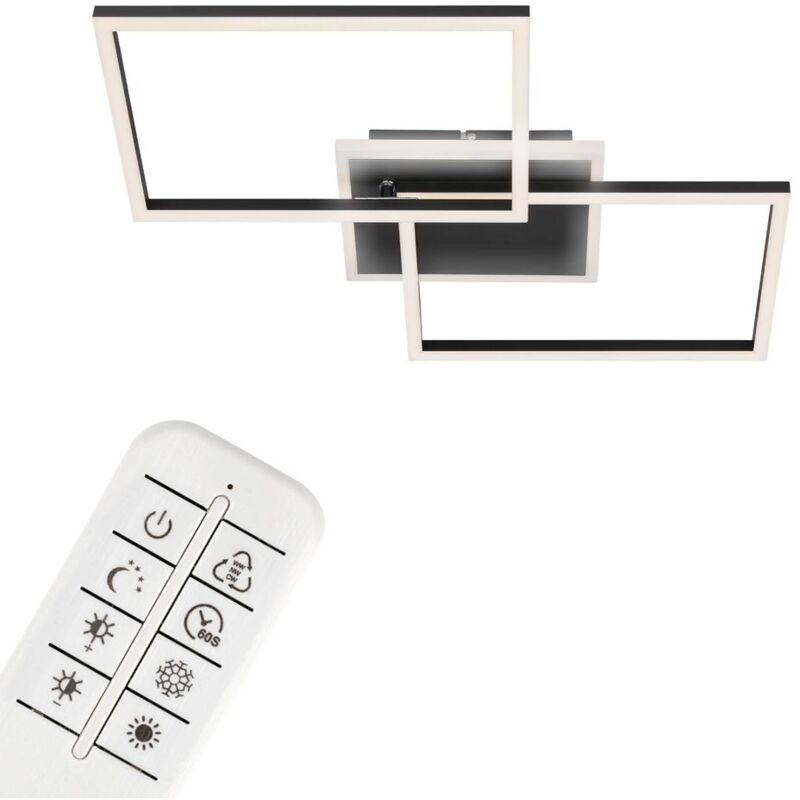 immagine 0 del prodotto briloner lampada da soffitto a led cct dimmerabile telecomando timer 40w nero metallo