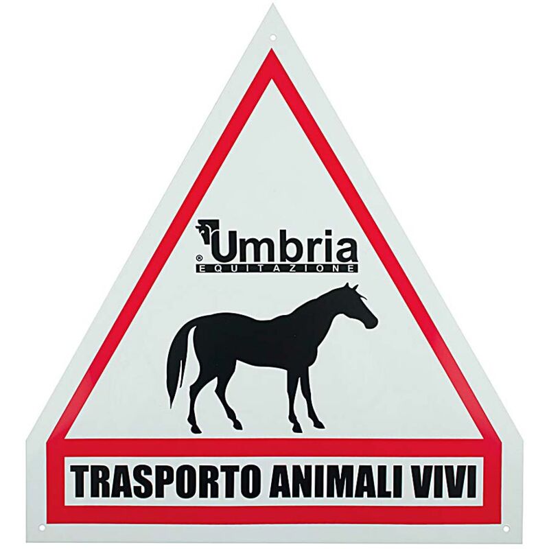 foto del prodotto cartello trasporto animali vivi, triangolare in plastica per van