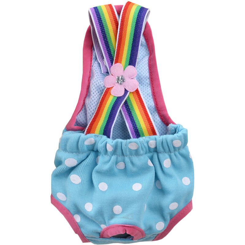 foto del prodotto cyslmuk pantaloni igienici per cuccioli, pantaloni con pettorina, pannolini fisiologici, pantaloni di sicurezza per cani di piccola taglia, m
