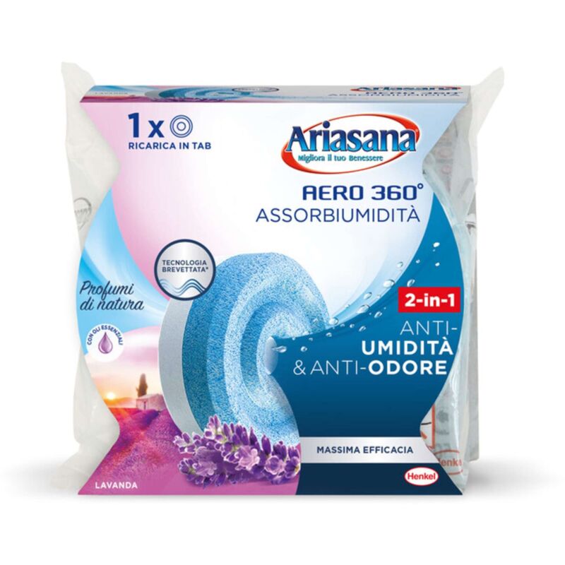 foto del prodotto ariasana ricarica aero 360 tab lavanda 450 g 12 pezzi