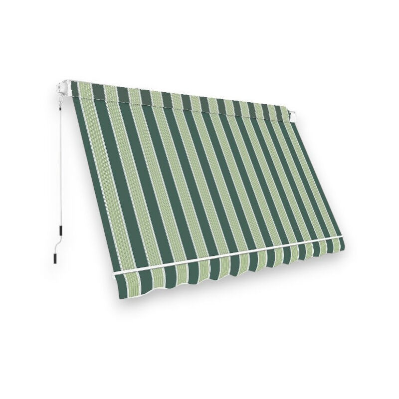 foto del prodotto tenda da sole ombreggiante 250x250 cm a caduta per esterno verde crema
