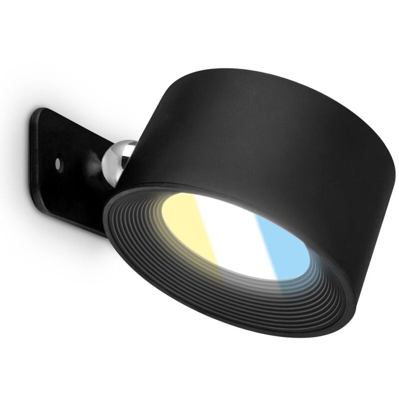 foto del prodotto briloner tari lampada da parete senza fili senza trapano, dimmerabile, magnetica, nero