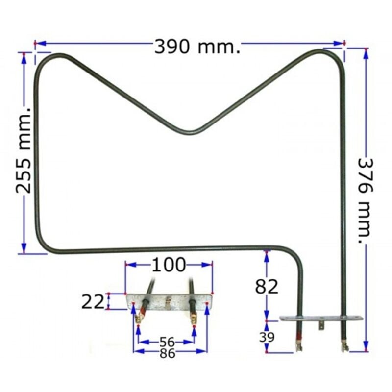 foto del prodotto resistenza inferiore base forno 1200 watt nardi 39cm
