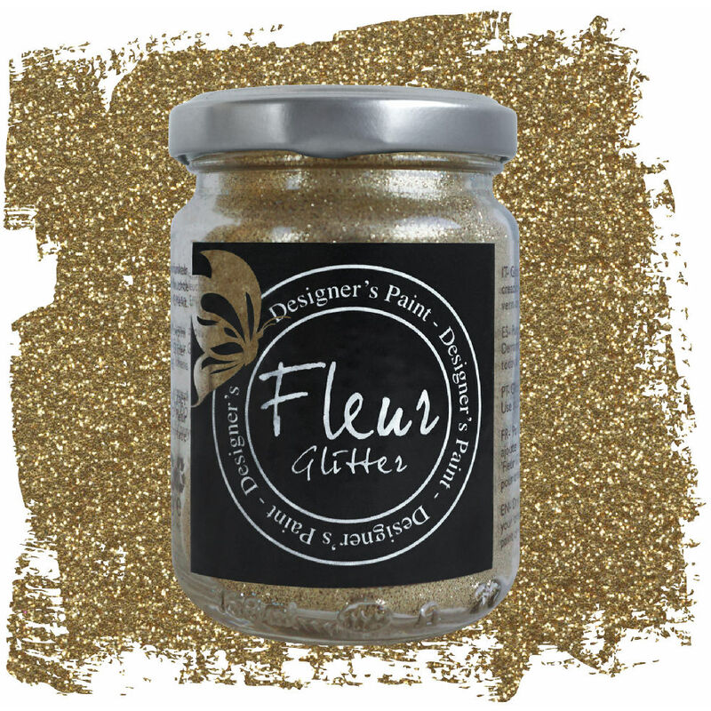 foto del prodotto glitter in polvere fleur per pittura vernici decorazioni 90 gr colore champagne