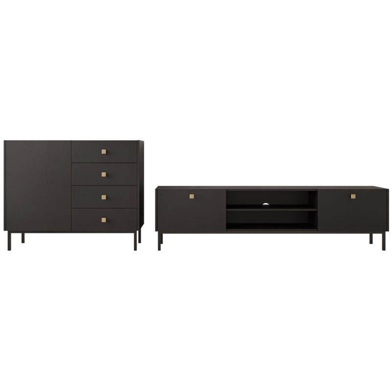 foto del prodotto mobilier1 set mobili soggiorno comfivo nunove 106, nero
