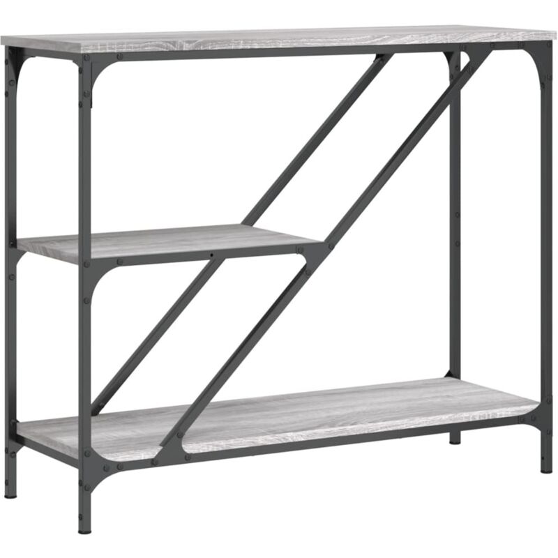 foto del prodotto tavolino consolle grigio sonoma 88,5x30x75 cm legno multistrato vidaxl