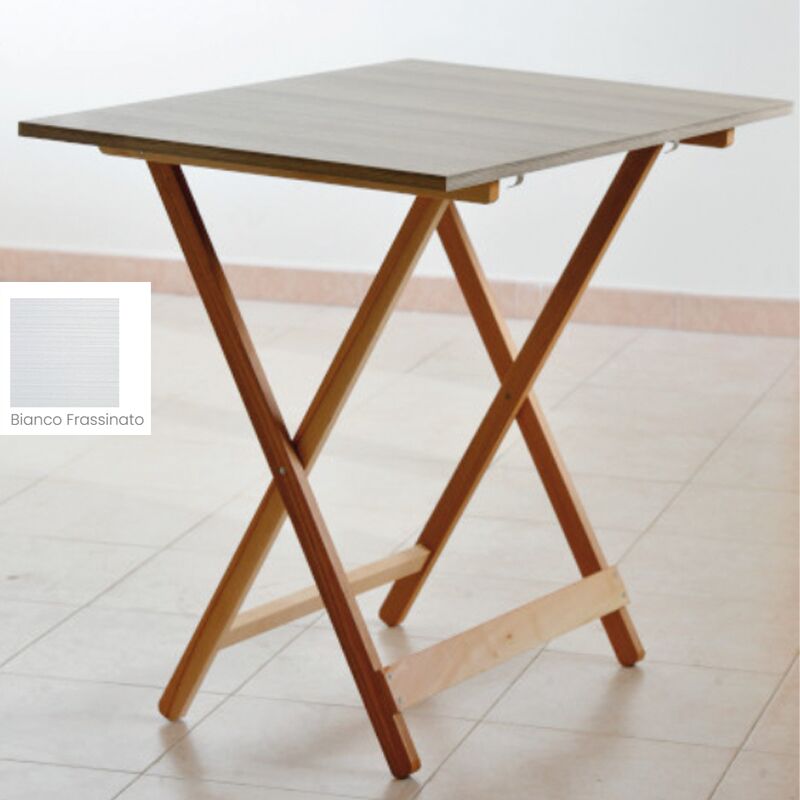 foto del prodotto tavolo formica pieghevole rovere sbaincato 60x90 cm
