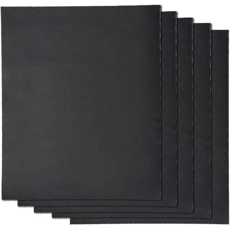 foto del prodotto set di 5 tappetini per barbecue 33x40 cm antiaderenti riutilizzabili, adatti per forno, gas, barbecue elettrico, carbonella, microonde