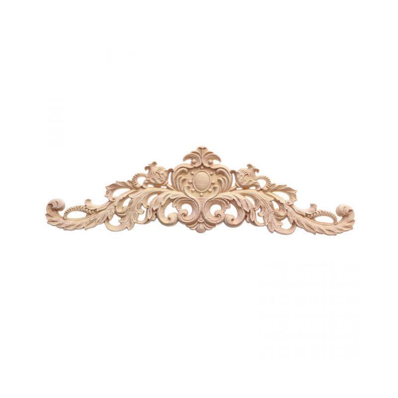 foto del prodotto applique decorativa in legno intagliato lungo da 30 x 8 cm per mobili, decorazione per mobili, applique lunga in legno intagliato decorativo