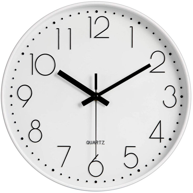 foto del prodotto sinbinta 30cm orologio da parete silenzioso, movimento al quarzo, orologio da parete circolare facile lettura, per soggiorno, camera da letto,