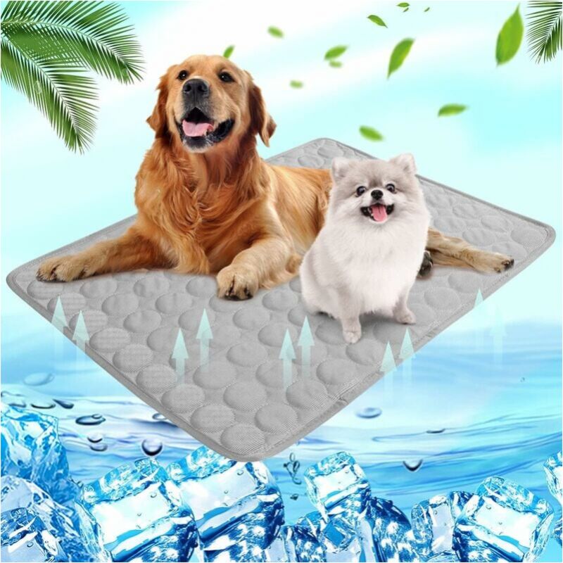 foto del prodotto 60 x 50 cm tappetino refrigerante per cani e gatti per l estate auto raffreddante lavabile cuscino refrigerante impermeabile antiscivolo