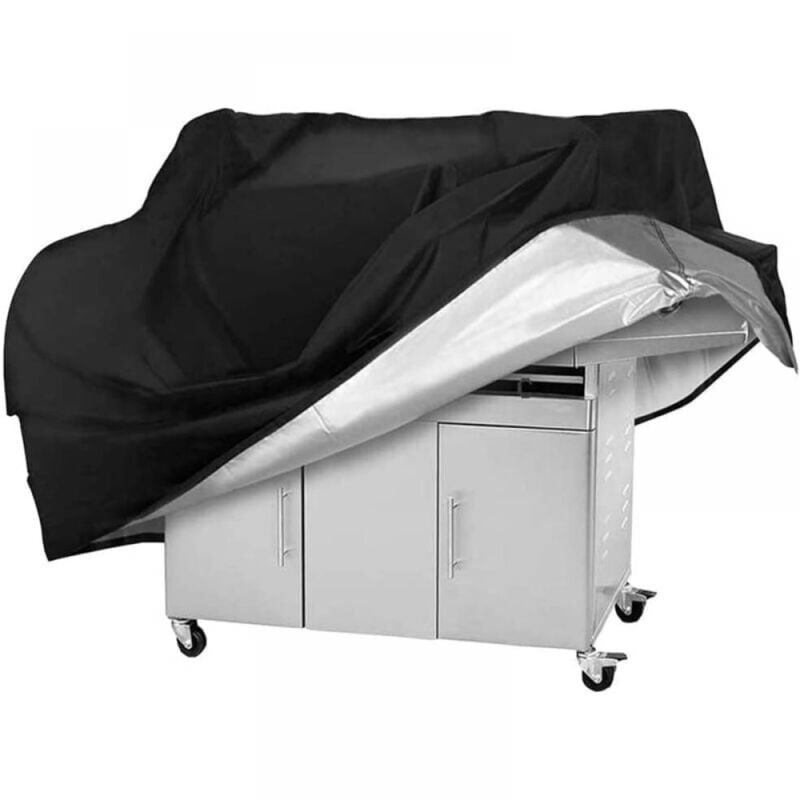 foto del prodotto copertura per griglia, copertura antipolvere nera 145x61x117cm, tessuto oxford 210d