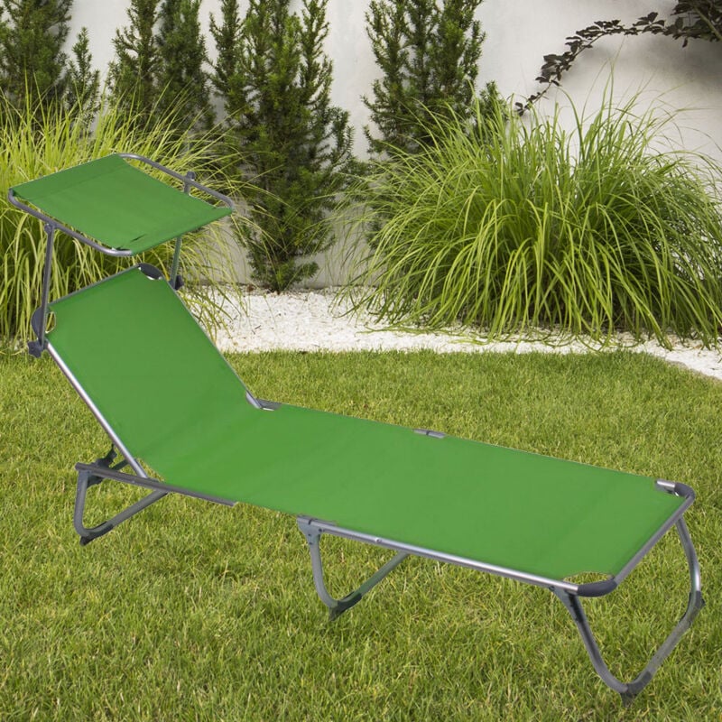 foto del prodotto lettino prendisole pieghevole in alluminio sedia da giardino sedia da giardino mobili mobili verde acciaio acciaio