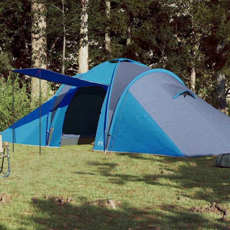 foto del prodotto vidaxl tenda da campeggio a cupola per 4 persone blu impermeabile