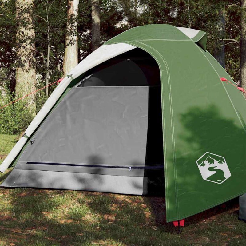foto del prodotto vidaxl tenda da campeggio a cupola per 3 persone verde impermeabile