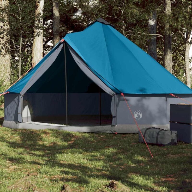 foto del prodotto vidaxl tenda familiare tipi per 6 persone blu impermeabile