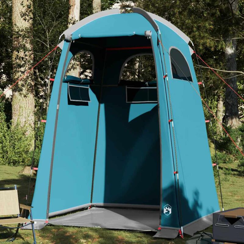 foto del prodotto vidaxl tenda da doccia blu impermeabile