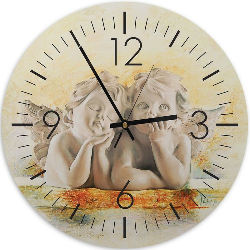 foto del prodotto orologio da parete, angeli 60x60