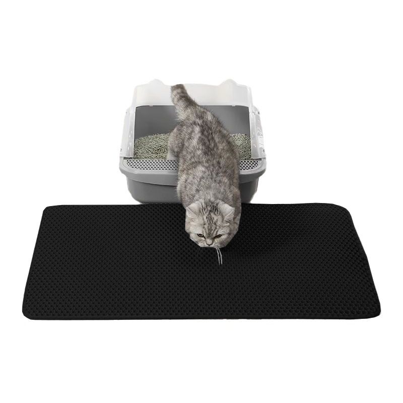 foto del prodotto tappetino per lettiera 60x45 cm nero