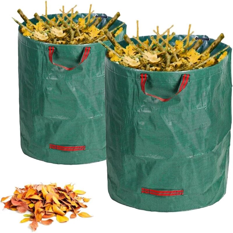 foto del prodotto cyslmuk sacchi per la spazzatura verdi, sacchi per rifiuti da giardino, 2 confezioni da 272 litri di sacchi da giardino, sacchi da giardino