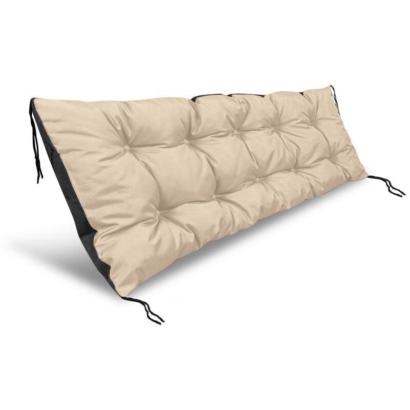 foto del prodotto cuscino da giardino 120x40 cm impermeabile per panca, pallet beige
