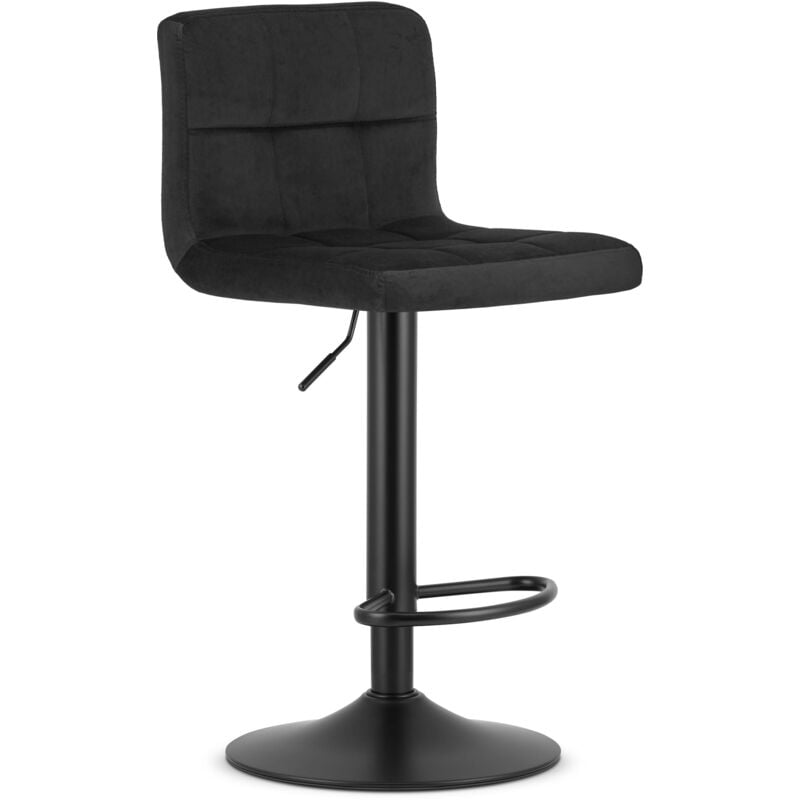 immagine 0 del prodotto sgabello prot velluto nero base nera
