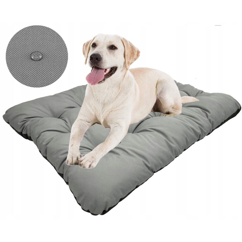 foto del prodotto cuccia per cani, cuscino prestige 80x60 cm, impermeabile, grigio