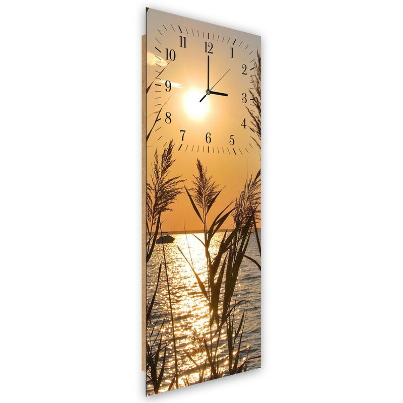 foto del prodotto gbshop orologio da parete, canne al tramonto 25x65