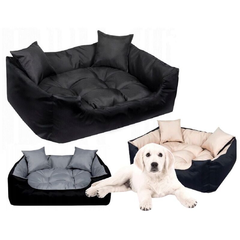foto del prodotto letto per cani ecco box 75x65 cm impermeabile nero