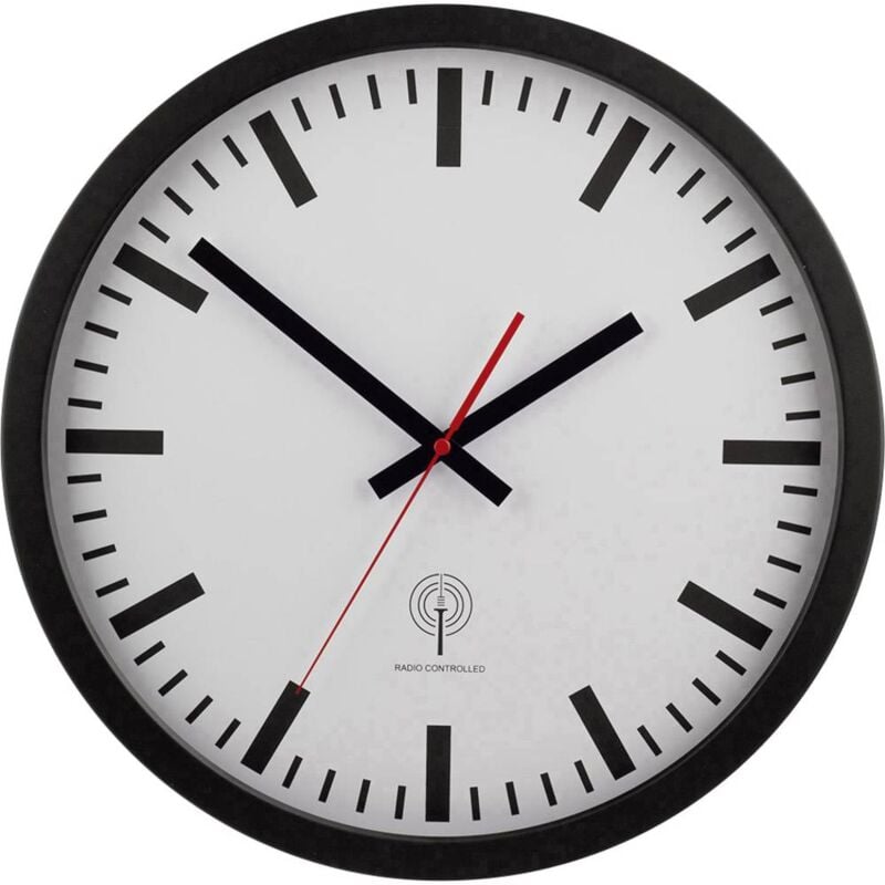 foto del prodotto eurotime 56862 radiocontrollato orologio da parete 40 cm nero