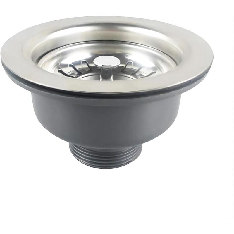 foto del prodotto piletta lavello senza troppopieno cestello acciaio inox 110 mm 1 , acciaio inox abs, piletta cestello