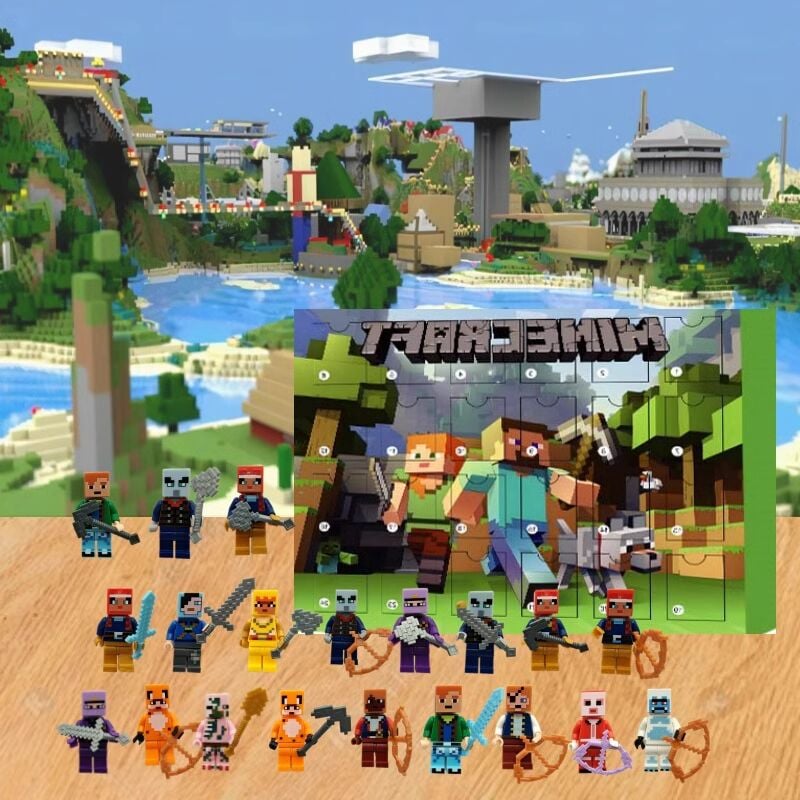 foto del prodotto calendario dell avvento di natale 2024 minecraft surprise box calendario dell avvento di natale perfetto per 24 giorni regalo a sorpresa per